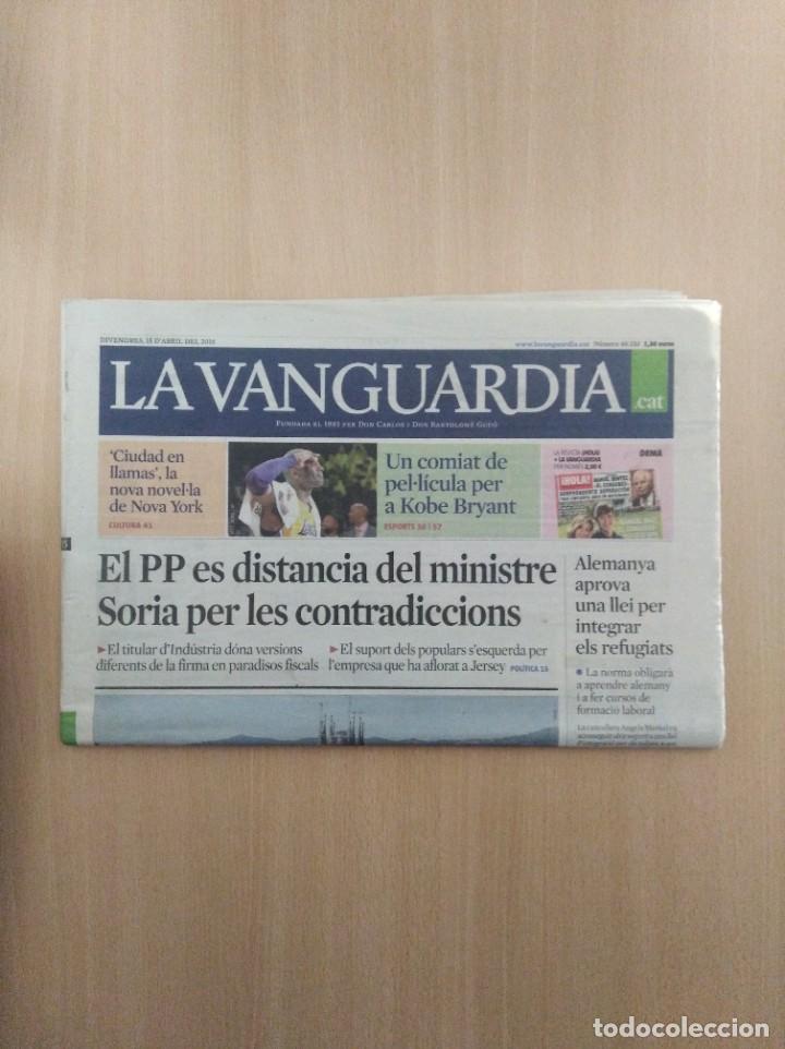 Collectionnisme Journal La Vanguardia: LA VANGUARDIA N&ordm; 48.333 - 15/04/2016