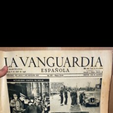 Coleccionismo Periódico La Vanguardia: GRAN LOTE PERIÓDICOS AÑOS 40. ÉPOCA FRANQUISTA. LA VANGUARDIA ESPAÑOLA; ABC, ETC.. Lote 327531558
