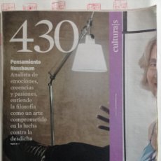 Coleccionismo Periódico La Vanguardia: SUPLEMENTO CULTURAS LA VANGUARDIA 430. PENSAMIENTO NUSSBAUM: FILOSOFÍA CONTRA LA DESDICHA. Lote 339522298