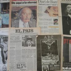 Coleccionismo Periódico La Vanguardia: MUERTE DE SALVADOR DALI ENERO 1989 EL PERIODICO LA VANGUARDIA DIARI DE BARCELONA EL PAIS AVUI ABC. Lote 342075873