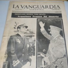 Coleccionismo Periódico La Vanguardia: LA VANGUARDIA 20 DE NOVIEMBRE DE 1975 FRANCO HA MUERTO