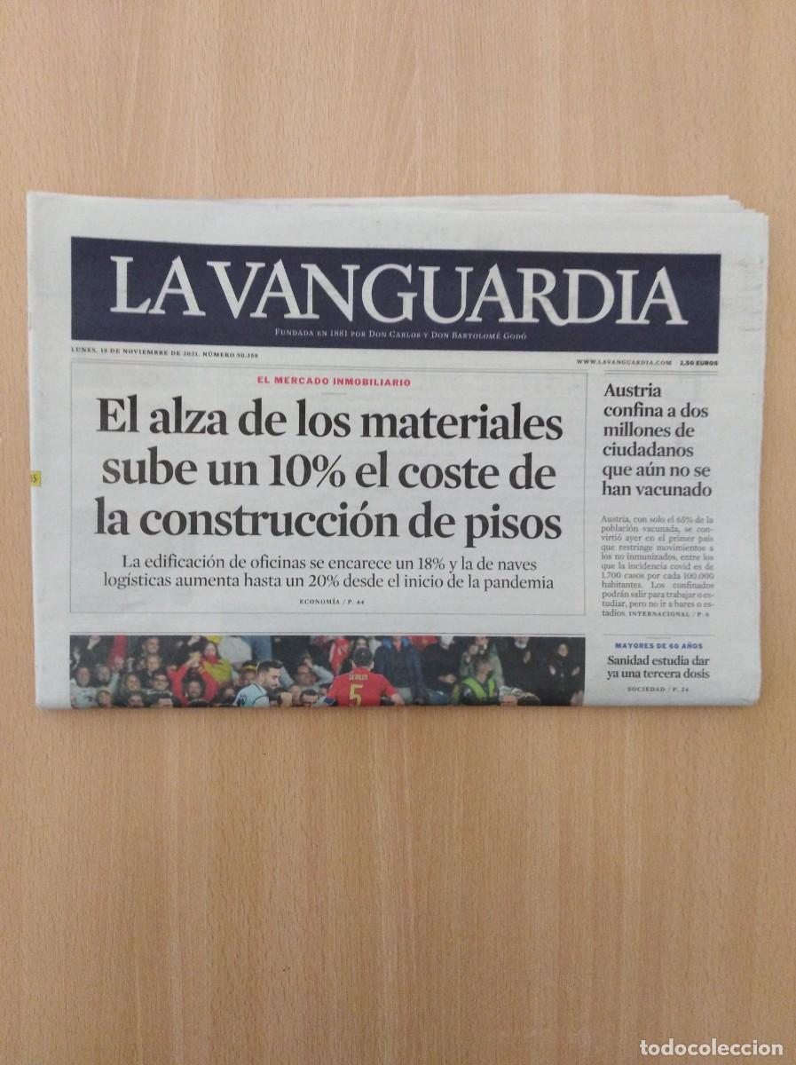 Collectionnisme Journal La Vanguardia: LA VANGUARDIA N&ordm; 50.358 - 15/11/2021