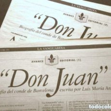 Coleccionismo Periódico La Vanguardia: DON JUAN -BIOGRAFÍA DEL CONDE DE BARCELONA- SUPLEMENTO LA VANGUARDIA (23-OCTUBRE-1994) LUIS Mª ANSON