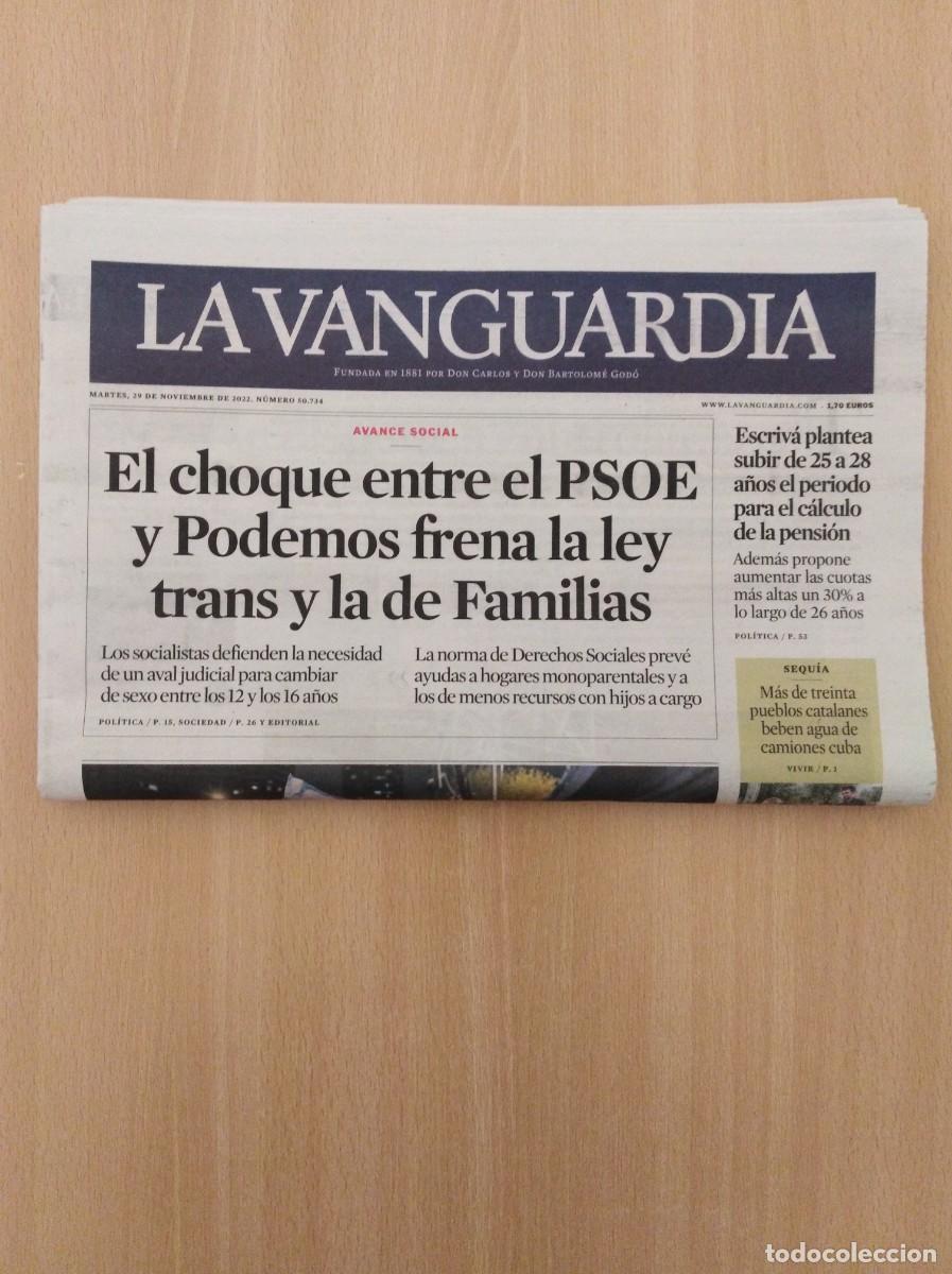 Collectionnisme Journal La Vanguardia: LA VANGUARDIA N&ordm; 50.734 - 29/11/2022