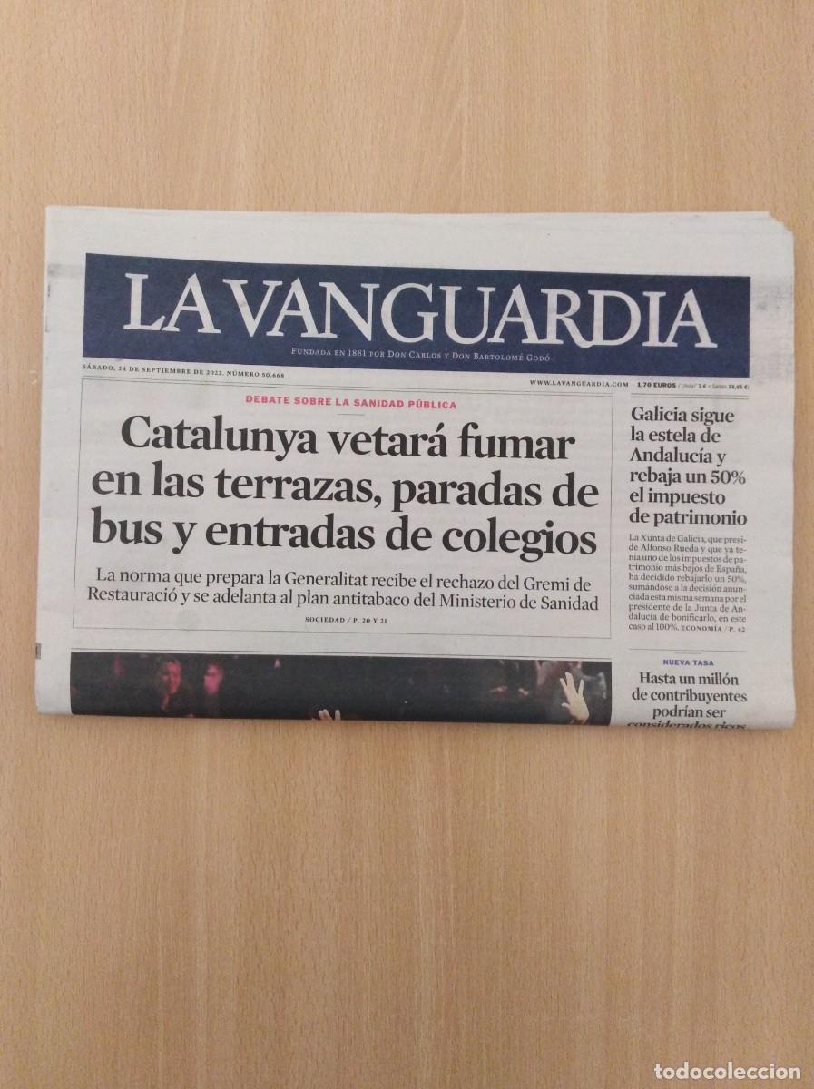 Collectionnisme Journal La Vanguardia: LA VANGUARDIA N&ordm; 50668 - 24/09/2022