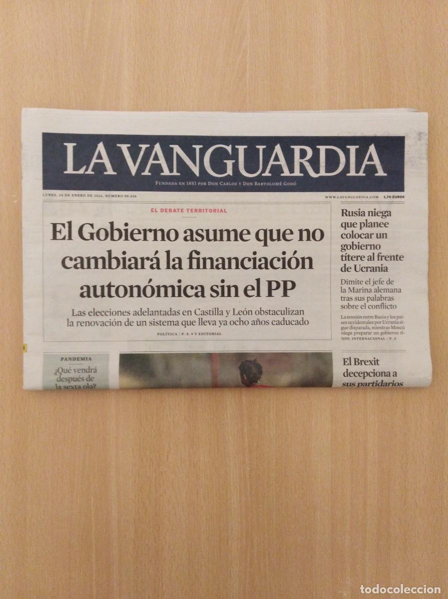 Collectionnisme Journal La Vanguardia: LA VANGUARDIA N&ordm; 50.426 - 24/01/2022