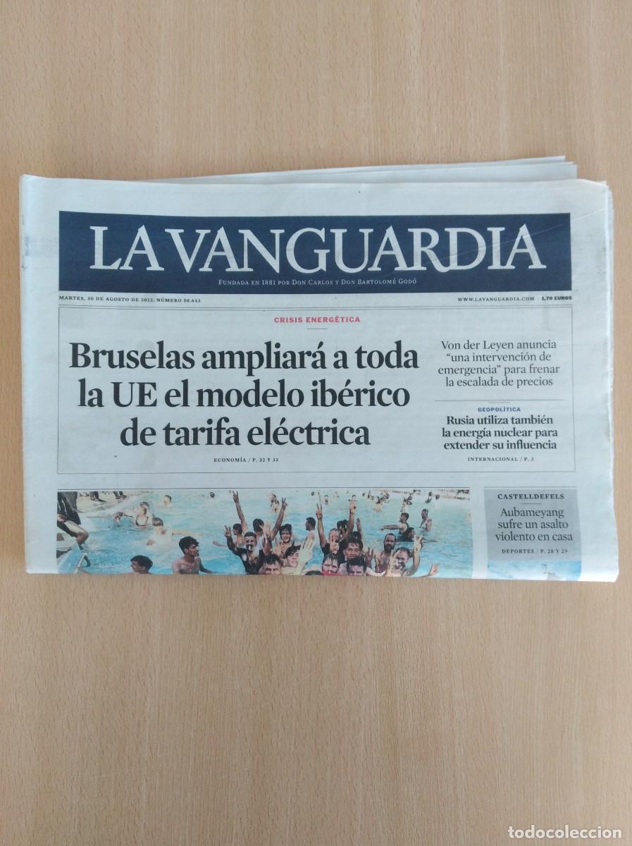 Collectionnisme Journal La Vanguardia: LA VANGUARDIA N&ordm; 50.643 - 30/08/2022