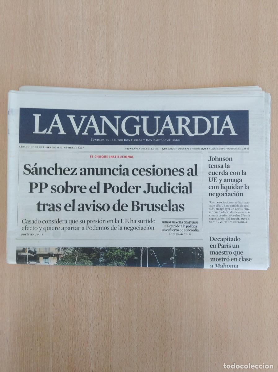 Collectionnisme Journal La Vanguardia: LA VANGUARDIA N&ordm; 49.967 - 17/10/2020
