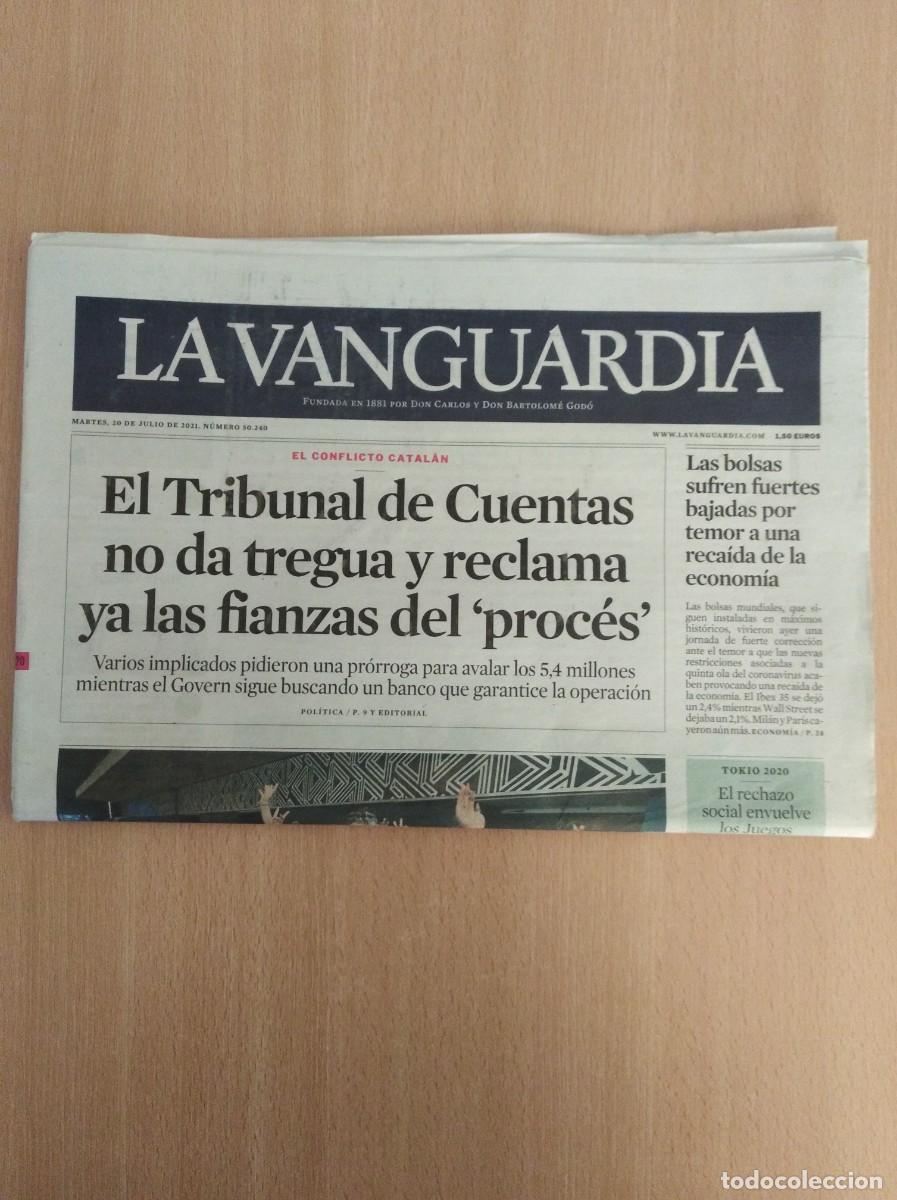 Collectionnisme Journal La Vanguardia: LA VANGUARDIA N&ordm; 50.240 - 20/07/2021