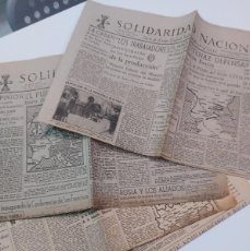 Collezionismo Periódico La Vanguardia: LOTE PERIÓDICO SOLIDARIDAD NACIONAL. 4 EJEMPLARES ABRIL 1945. CREO QUE LES FALTA UNA PÁGINA.