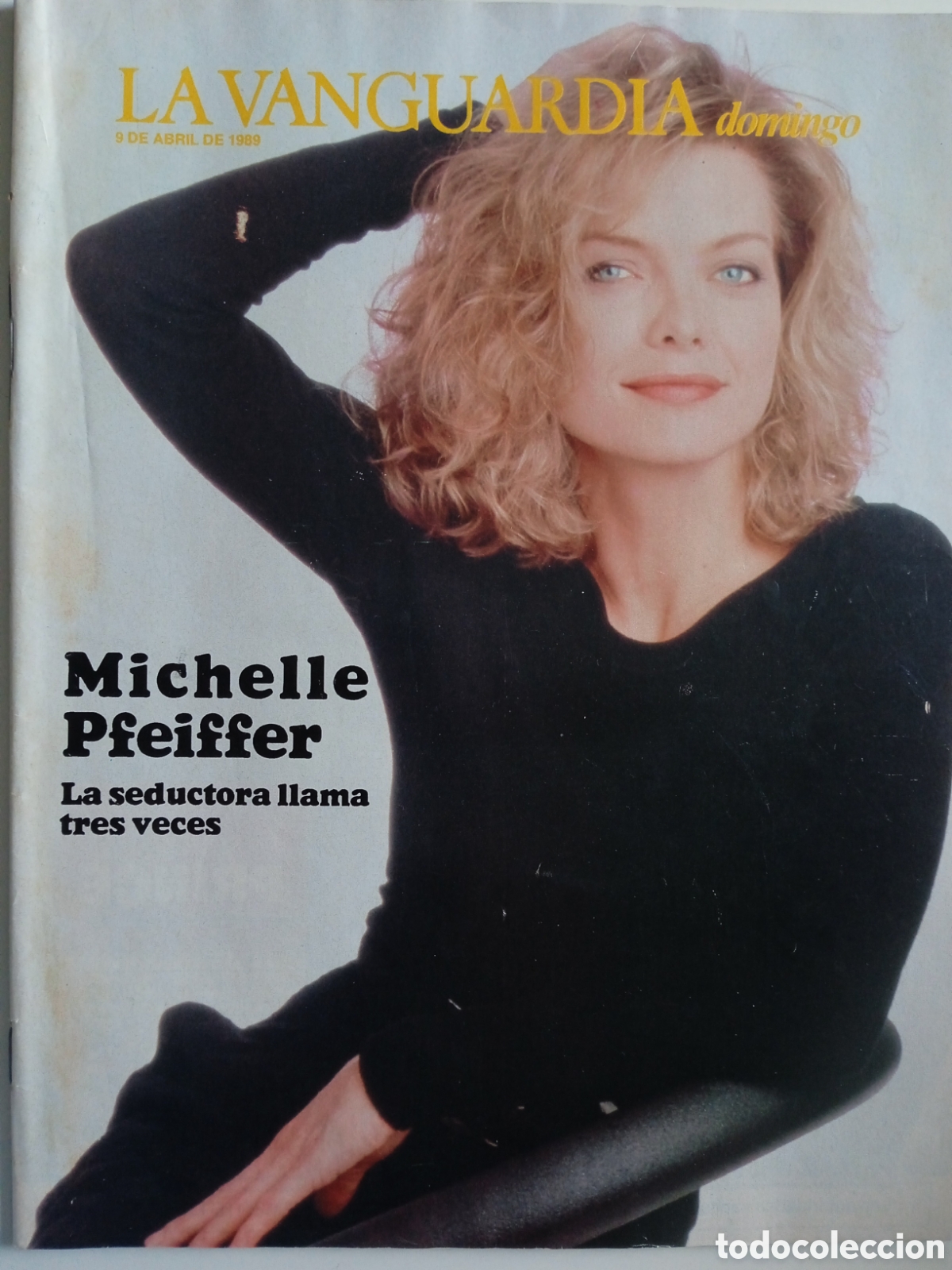 Colecionismo Jornal La Vanguardia: Revista La Vanguardia 09/04/89 Michelle Pfeiffer Yoko Ono