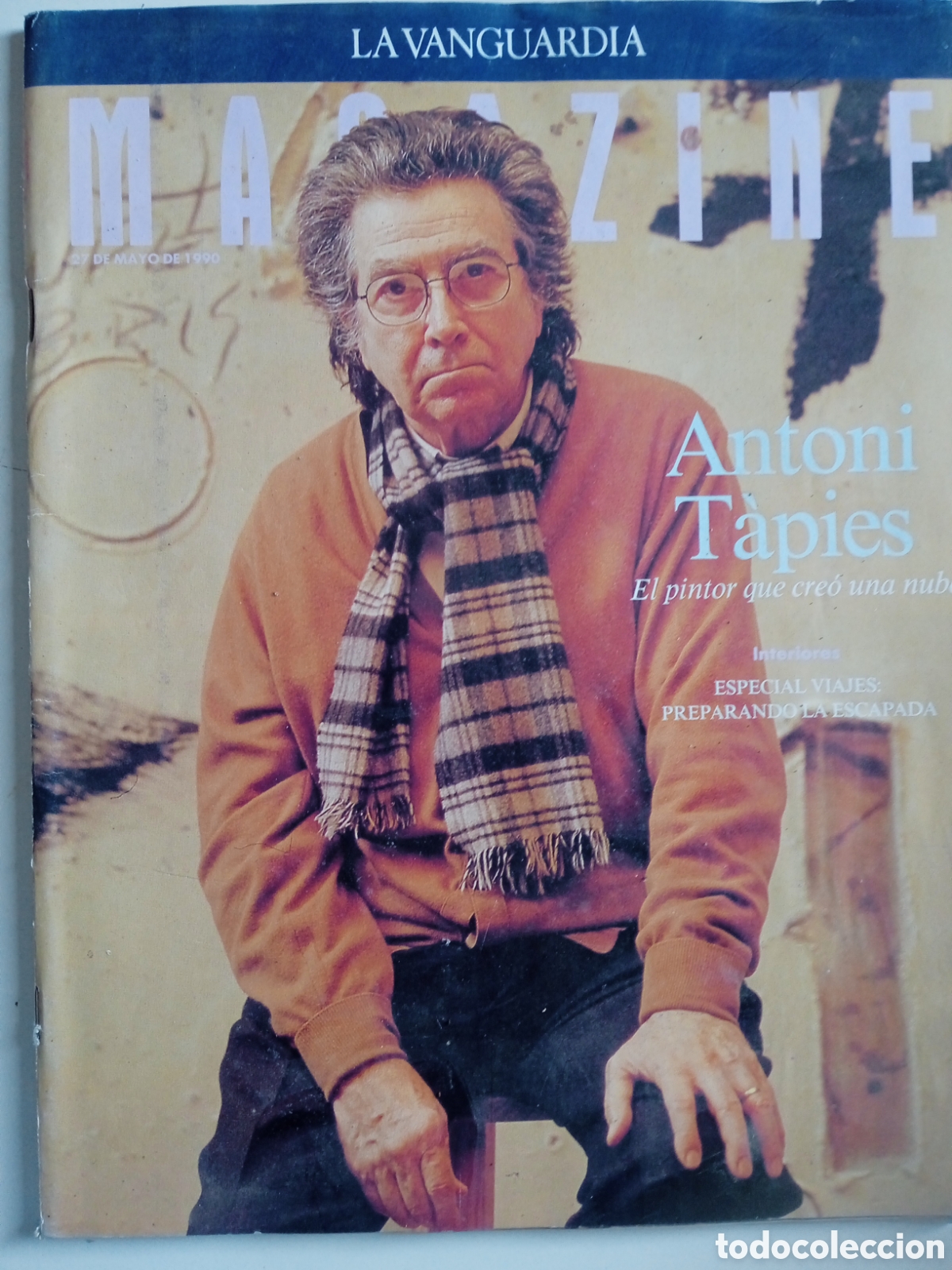 Colecionismo Jornal La Vanguardia: La Vanguardia 27/05/90 Antoni Tapies Ricard Mar&iacute;a Carles Marc Ribaud