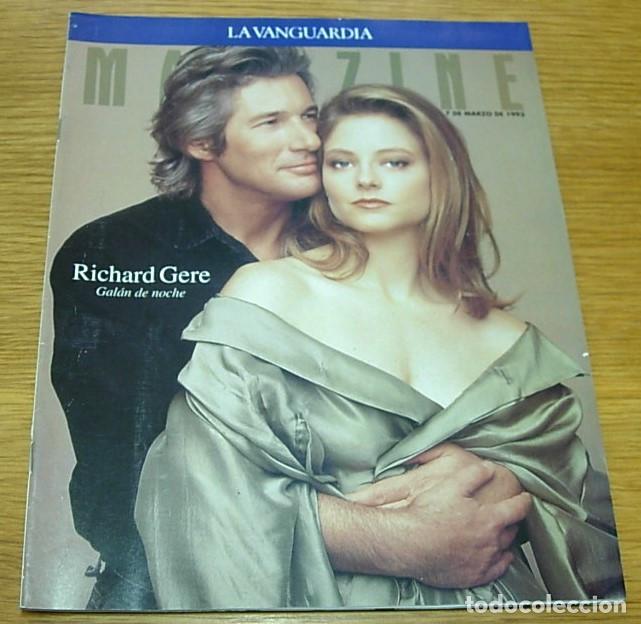Coleccionismo Peri&oacute;dico La Vanguardia: Revista La Vanguardia Magazine RICHARD GERE JODIE FOSTER Portada+5 Pgs 1993 FORD MONDEO 8 Pgs