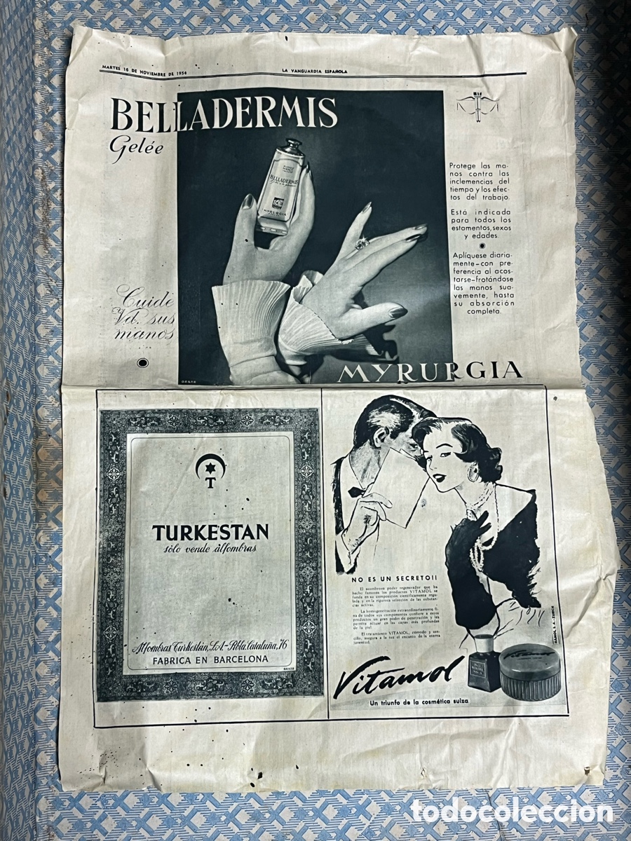 Coleccionismo Peri&oacute;dico La Vanguardia: PUBLICIDAD MYRURGIA A&Ntilde;OS 40/50
