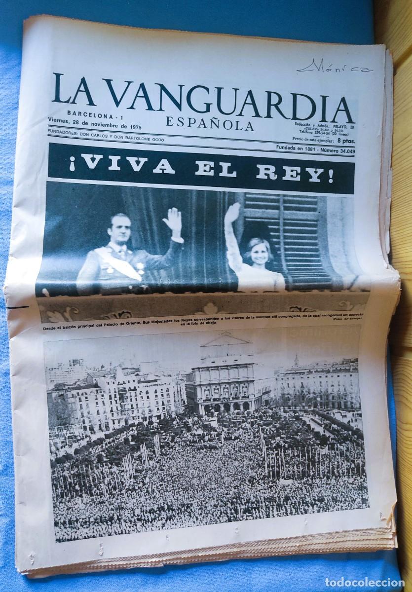 Coleccionismo Peri&oacute;dico La Vanguardia: PERIODICO ORIGINAL LA VANGUARDIA ESPA&Ntilde;OLA 28 NOVIEMBRE DE 1975 VIVA EL REY N&ordm; 34049