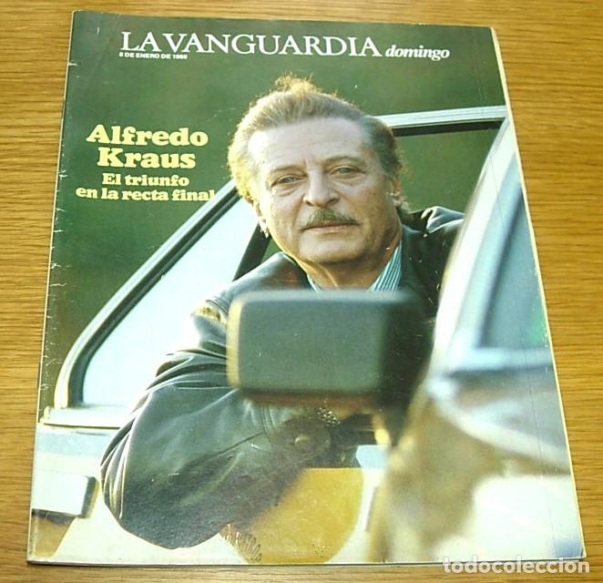 Coleccionismo Peri&oacute;dico La Vanguardia: Revista La Vanguardia Domingo ALFREDO KRAUS Portada+8 Pgs 1989 DALAI LAMA ALCATRAZ : Huida imposible