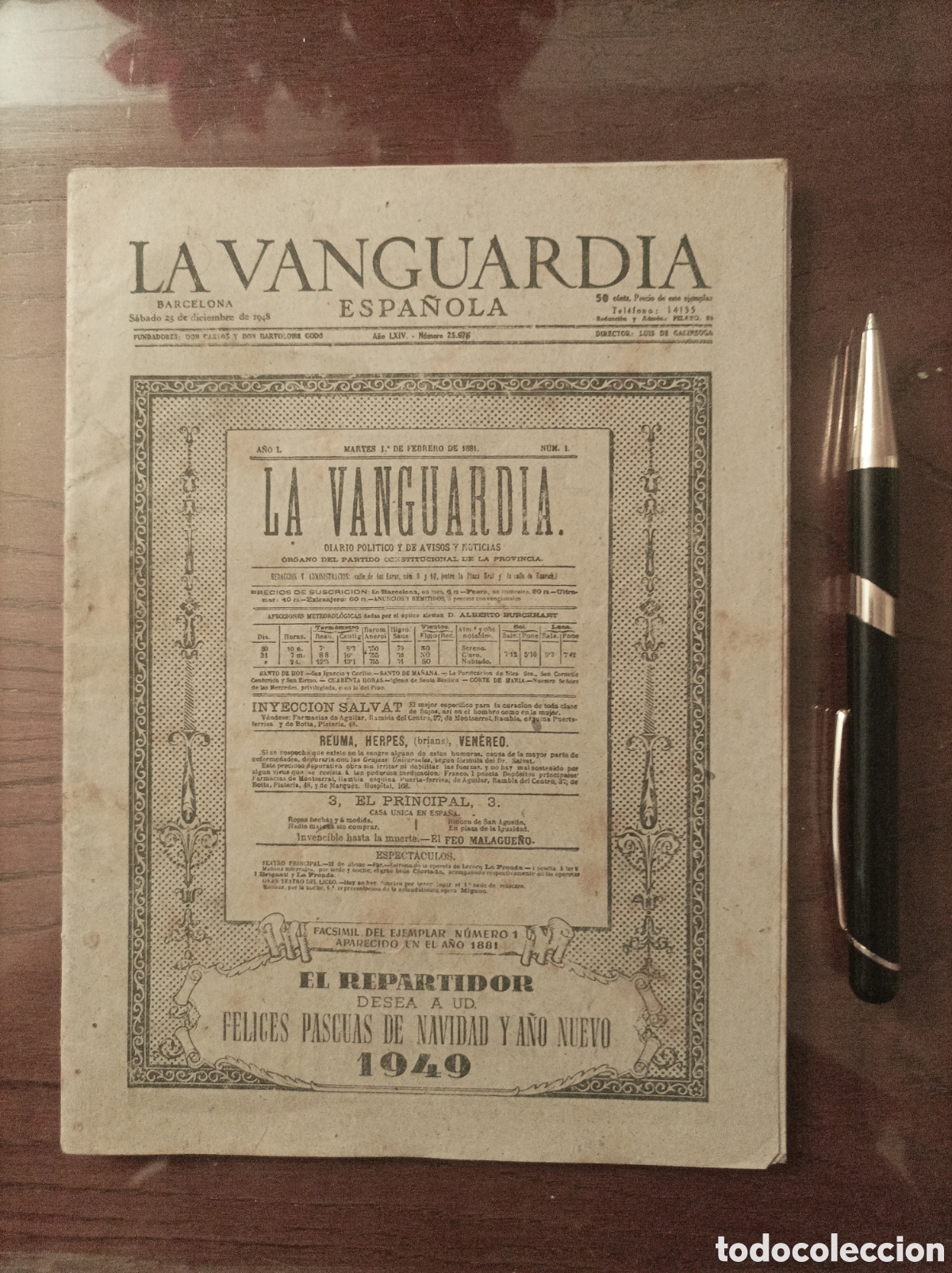 Coleccionismo peri&oacute;dico La Vanguardia: LA VANGUARDIA EL REPARTIDOR 1949