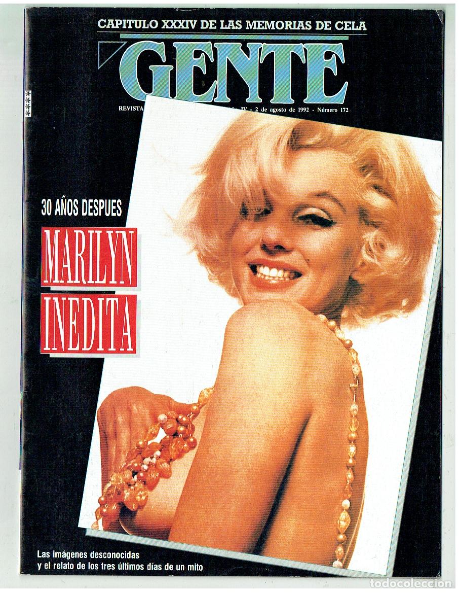 Coleccionismo peri&oacute;dico La Vanguardia: GENTE. N&ordm; 172. MARILYN MOROE, IN&Eacute;DITA/ CONTRAPORTADA: CARL LUWIS. 2 AGOSTO 1992. (B/39.3 RUM)