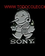 Pins de colecci&oacute;n: Pin con el logotipo de la marca Sony.