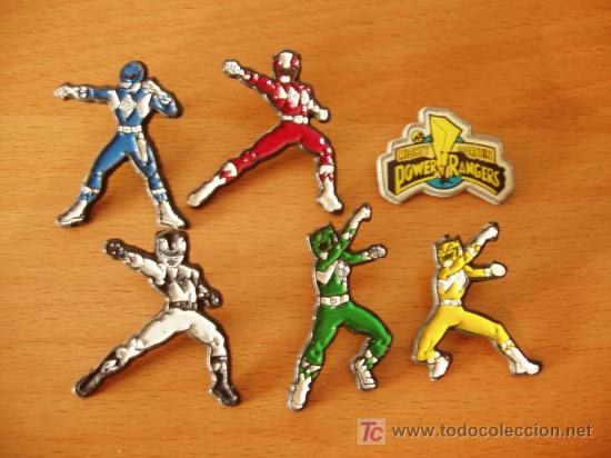 Pins de colecci&oacute;n: Super lote 6 pins Power Rangers