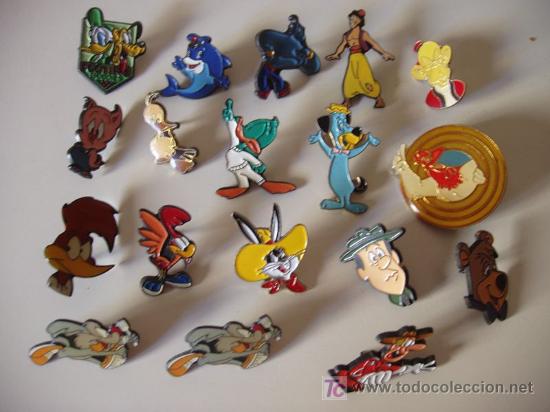Pins de colecci&oacute;n: Super lote 18 pins dibujos animados