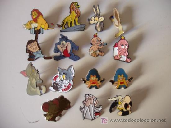 Pins de colecci&oacute;n: Super lote 15 pins dibujos animados