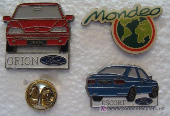 Pins de colecci&oacute;n: 3 PINS DE COCHES / MOTOS. FORD MONDEO / FORD ORION / FORD ESCORT. A&Ntilde;OS 80-90.