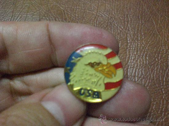 Sammlung von Pins: Pin Bandera Estados Unidos Americana con Aguila con gota