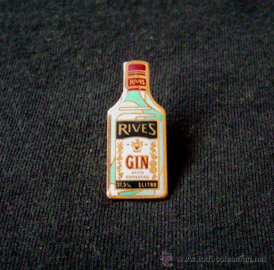 Pins de colecci&oacute;n: PIN DE BOTELLA DE GINEBRA RIVES - BEBIDA GIN ALCOHOL - M&Aacute;S PIN EN VENTA - PUBLICIDAD