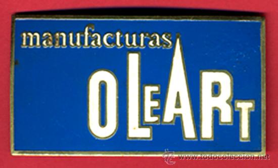 Pins e Spille di collezione: super pin , publicidad manufacturas oleart ,  4,50  x  8   cms. chapa con aguja en reverso