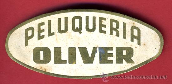 Pins e Spille di collezione: super pin , publicidad peluqueria oliver ,  3  x  7   cms. chapa con aguja en reverso