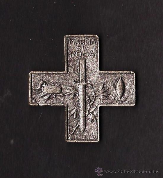 Pins e Spille di collezione: pin - cruz y espada - imitacion medalla facista italiana marcha sobre roma mussollini - metal relive