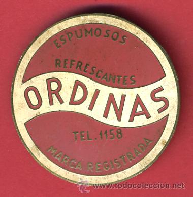 Pins e Spille di collezione: CHAPA PUBLICIDAD ESPUMOSOS, GASEOSAS ORDINAS , 4,5 X 4,5 CMS. SUPER PIN