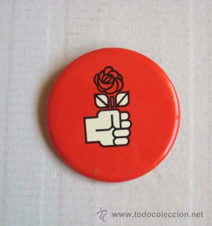 Pins de colecci&oacute;n: CHAPA CON IMPERDIBLE. P.S.O.E. EL PU&Ntilde;O Y LA ROSA. FINAL A&Ntilde;OS 70. ENVIO GRATIS&iexcl;&iexcl;