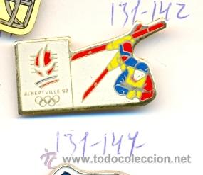 Pins de colecci&oacute;n: 131-147. Pin Albertville 92. Esqui