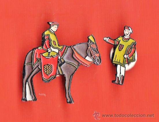Pins de colecci&oacute;n: pin - magi de les timbales i patge - seguici popular de tarragona - n&ordm; 12 i 13 - sta. tecla - tgn