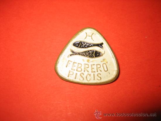 Pins de colecci&oacute;n: ANTIGUA INSIGNIA ESMALTADA FEBRERO PISCIS