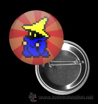 Pins de colecci&oacute;n: CHAPA 32MM, BLACK MAGE, FINAL FANTASY, RETRO, FREAK, VIDEOJUEGO, PIXEL
