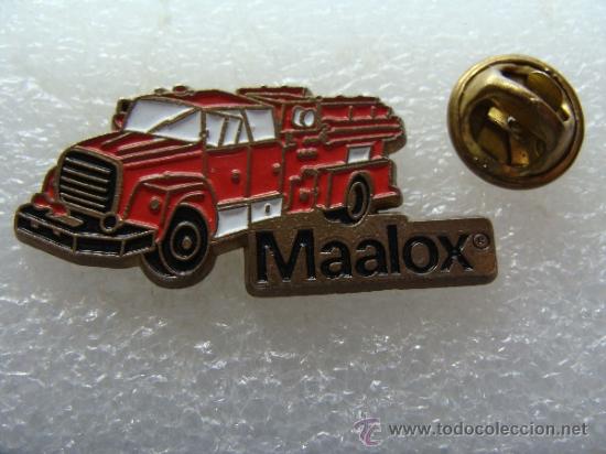 Pins e Spille di collezione: PIN DE BOMBEROS. CAMI&Oacute;N DE BOMBEROS ROJO. MAALOX.