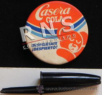 Pins de colecci&oacute;n: CHAPA CON IMPERDIBLE DE CASERA COLA - DESPI&Eacute;RTATE DESPIERTO - PUBLICIDAD BEBIDA - NO ES PIN