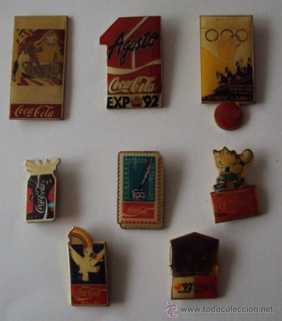 Pins de colecci&oacute;n: PINS-3  8 PINS DE COCA COLA ALGUNOS MUY ANTIGUOS  1920 - 1036