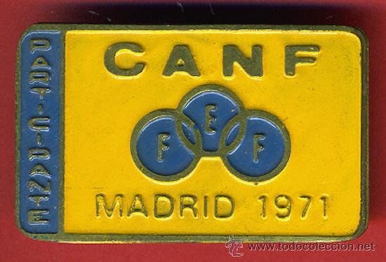Pins e Spille di collezione: SUPER PIN , PUBLICIDAD CANF 1971 , PARTICIPANTE FUTBOL ?? , ANTIGUO , ORIGINAL