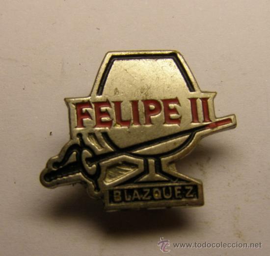 Pins de colecci&oacute;n: Insignia de solapa del brandy Felipe II, Blazquez.