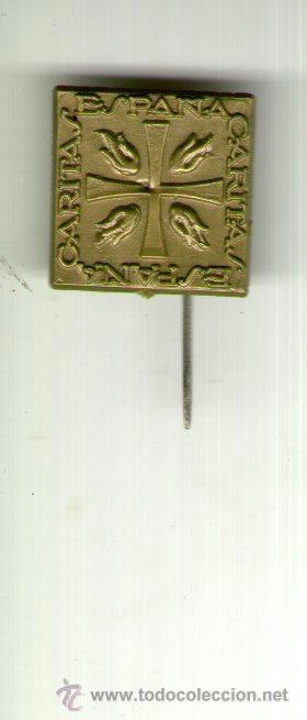 Pins de cole&ccedil;&atilde;o: curiosos pin insignia de caritas espa&ntilde;a - pasta