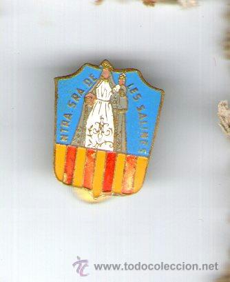 Pins de colecci&oacute;n: antiguo pin  nuestra se&ntilde;ora de les salines  - virgen - bandera catalana