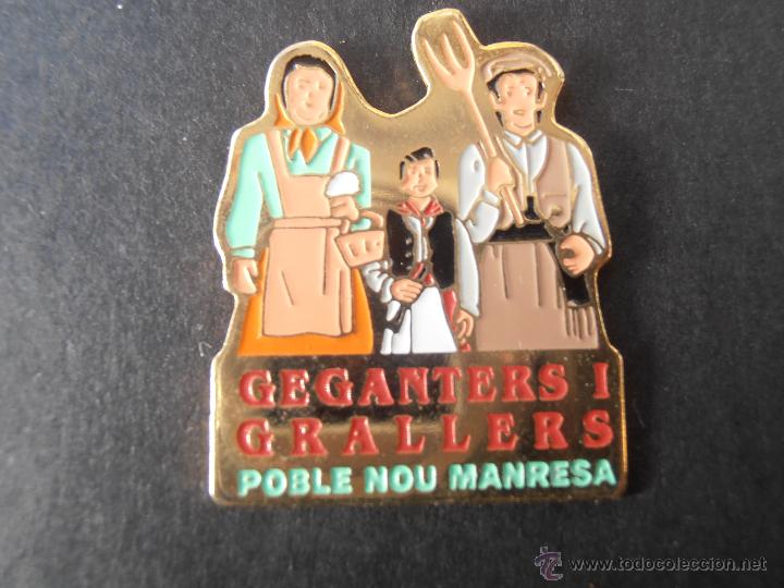 Pins de colecci&oacute;n: Pin's Giantes  el Grallers pueblo nuevo Manrresa
