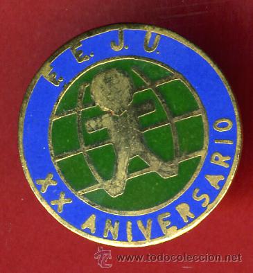 Pin's de collection: INSIGIA O PIN, PUBLICIDAD FERIA JUGUETE 1966 ANIVERSARIO , ANTIGUO , ORIGINAL , P1