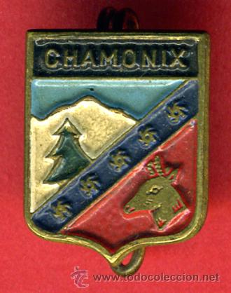 Pins e Spille di collezione: INSIGIA O PIN, PUBLICIDAD PISTAS DE ESQUI CHAMONIX , ANTIGUO , ORIGINAL , P1