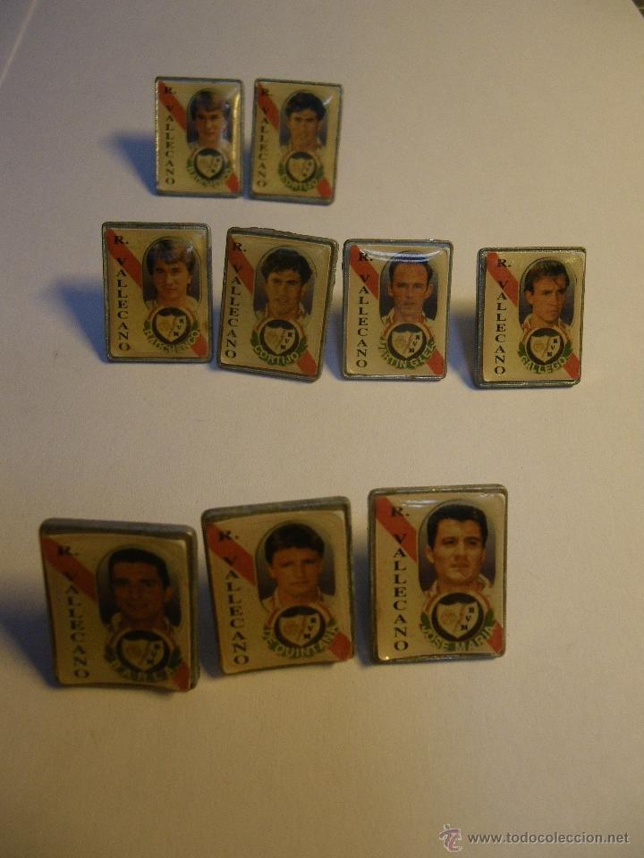 Pins de colecci&oacute;n: 7 pins del Rayo Vallecano m&aacute;s 2 repetidos