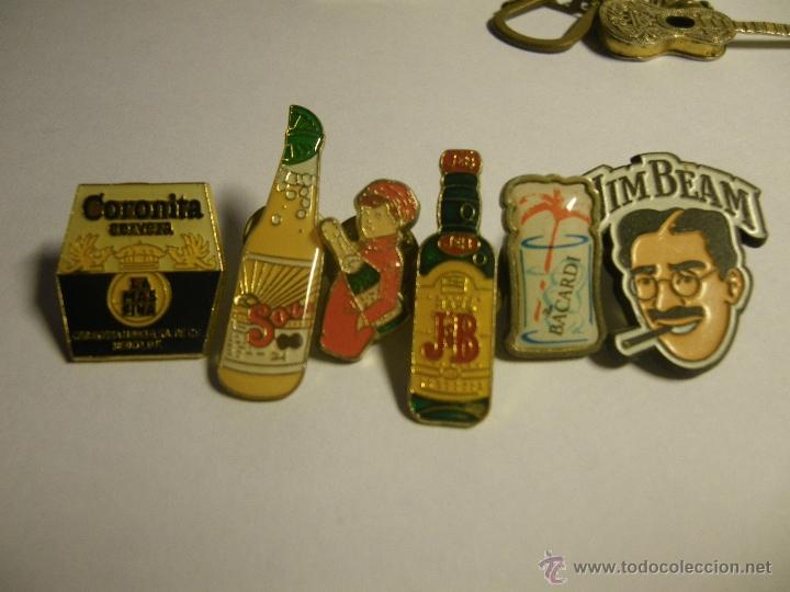 Pins de colecci&oacute;n: 6 pins de licores y bebidas alcoh&oacute;licas